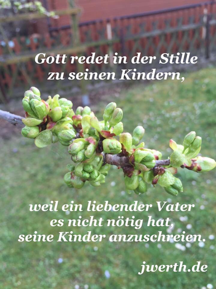 Gott redet auch heute noch, man muss nur mal den Mut haben alles Laute im Leben abzustellen. 
#authentisch #ehrlich #leben