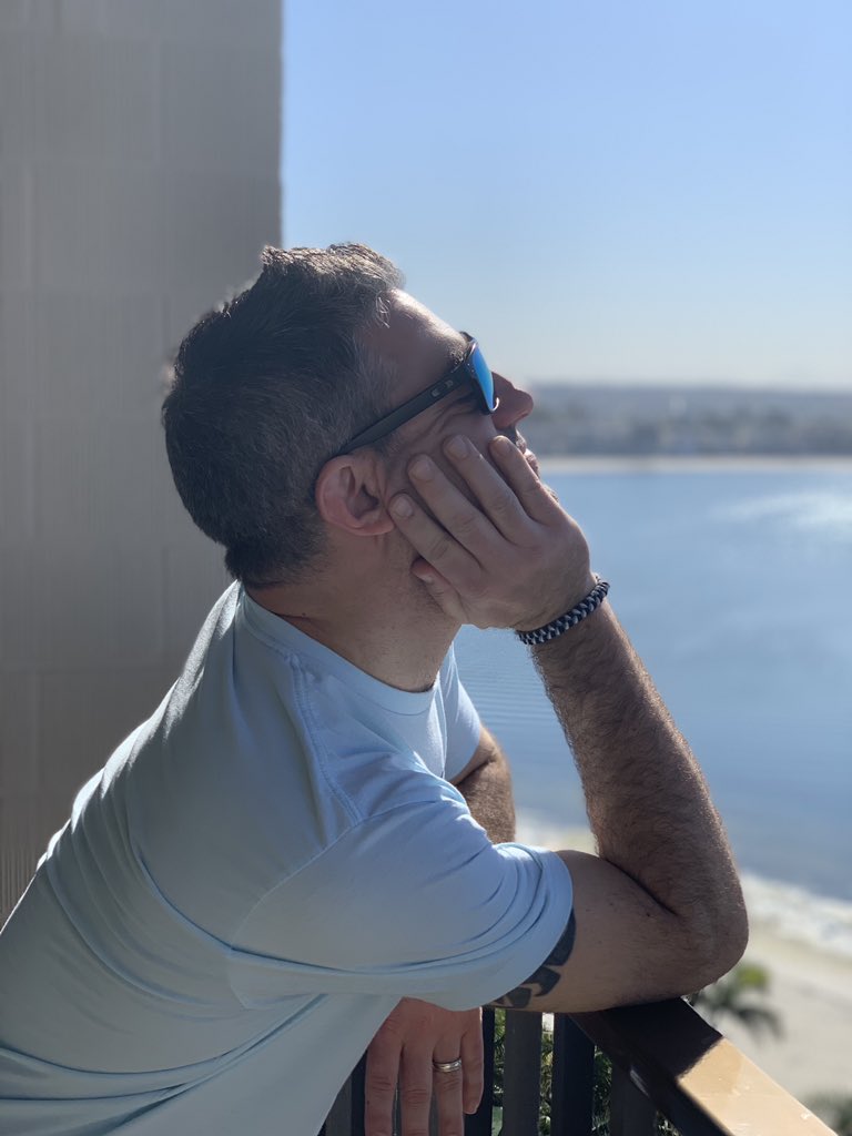 Producer_Rob's tweet photo. My photographer-in-training daughter was playing around with the camera on my new iPhone today. The results are pretty from a photo perspective, but not so much from the subject perspective... #ImHideous https://t.co/QH7ZzytVa2