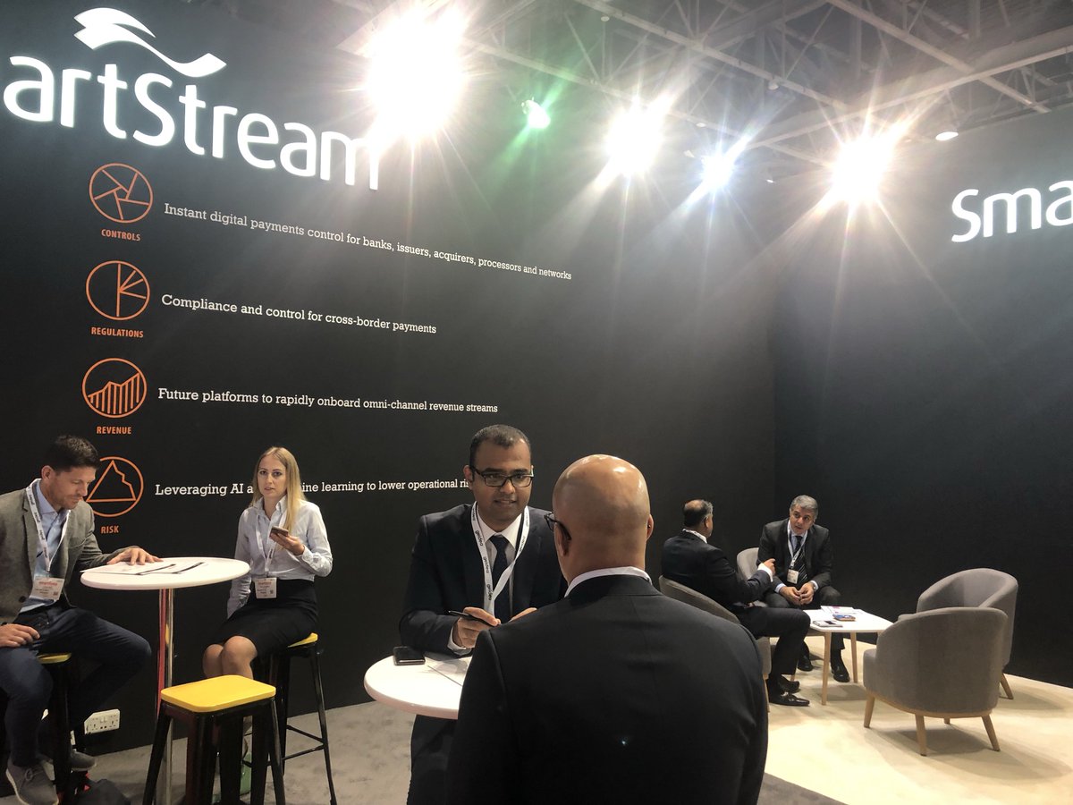 smartstreamhq's tweet photo. Busy Day 2 #SmartStream Stand D20 @SeamlessDXB. Come and have a chat with us on #paymentscontrol! Please join us in this afternoon’s session with Roland Brandli, Strategic Product Manager 2:40PM on Harnessing #machinelearning in #payments 
#exceptionmanagement #realtimepayment https://t.co/bJDZO2Sj0B