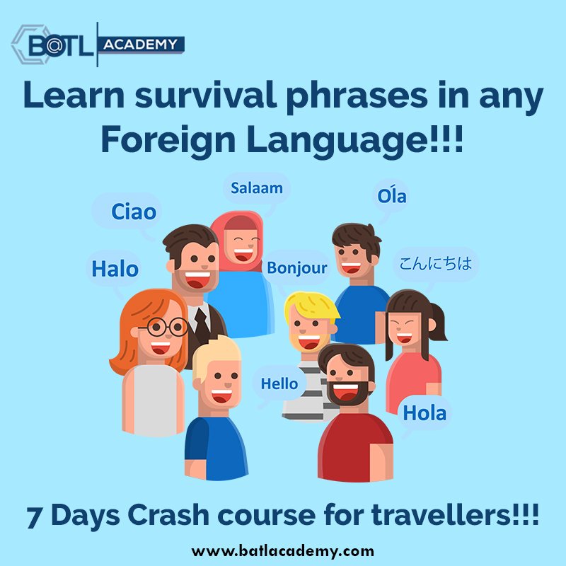 batl_academy's tweet image. Learn survival phrases in any Foreign Language!!!
Basic conversation, meaning, &amp;amp; much more...
batlacademy.com
#BatlAcademy #LearnFrench #LearnSpanish #LearnItalian #LearnGerman #SpeakrinManda #Mandarin #MandarinChinese #LearnMandarin