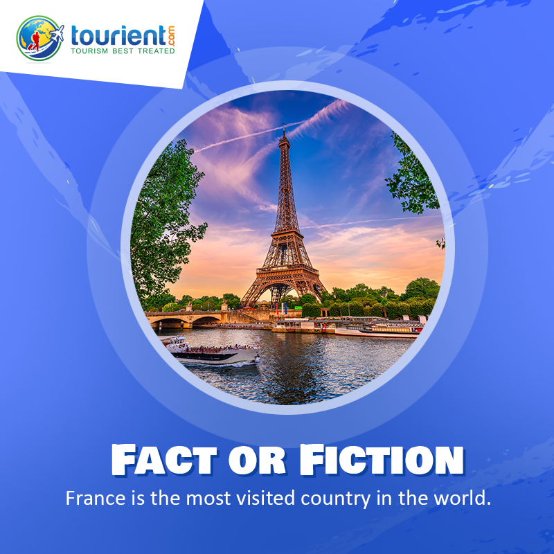 Well, #France is the most visited country in the world
with around 86.9 million visitors in 2017! Is it fact or
fiction? Share your answer in the comment section
below.
#TravelTrivia #Travel #Tourient