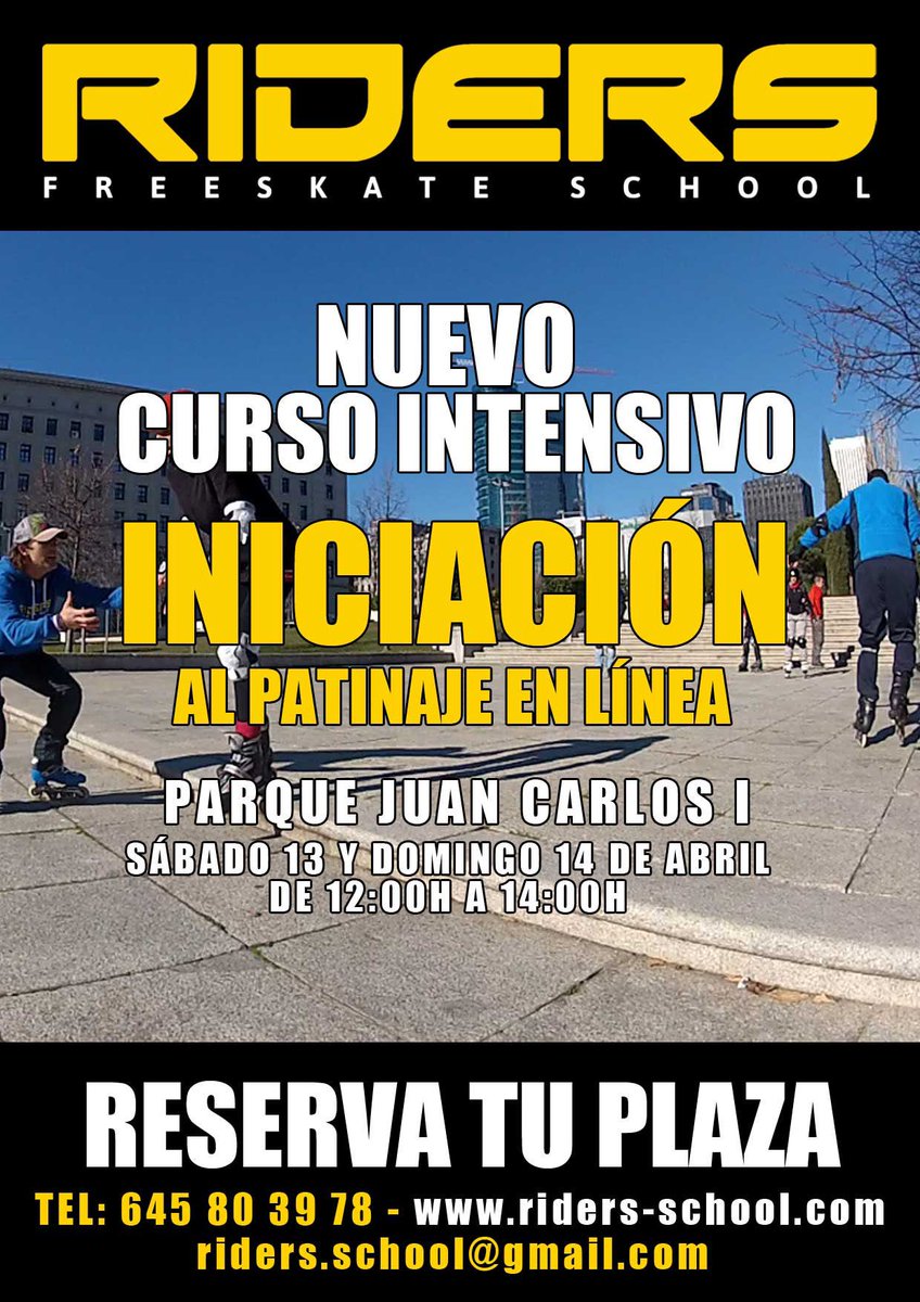 Apúntate al curso de este fin de semana y #aprendeapatinar por #Madrid