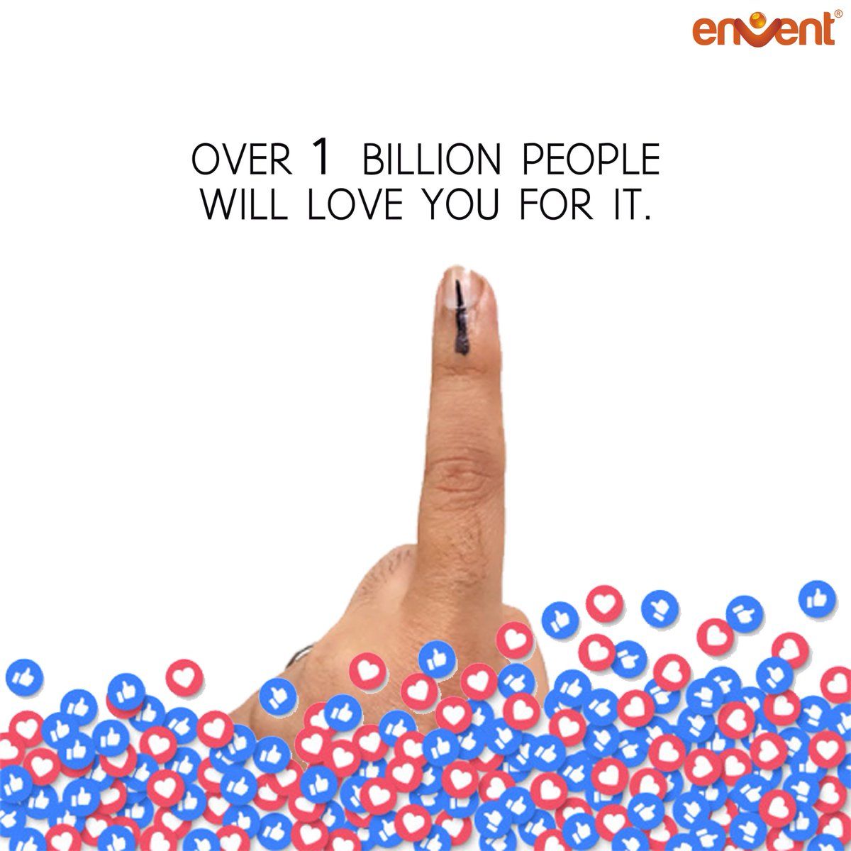 EnventWorldwide's tweet photo. It's election time! You have to do your duty. Step out and celebrate our democracy. There is no right or wrong vote.
#EnventWorld #ItsAllInHere #VoteForIndia #VoteforDemocracy ##LargestDemocracyInTheWorld #IndiasRight https://t.co/LmL63KS4Dl