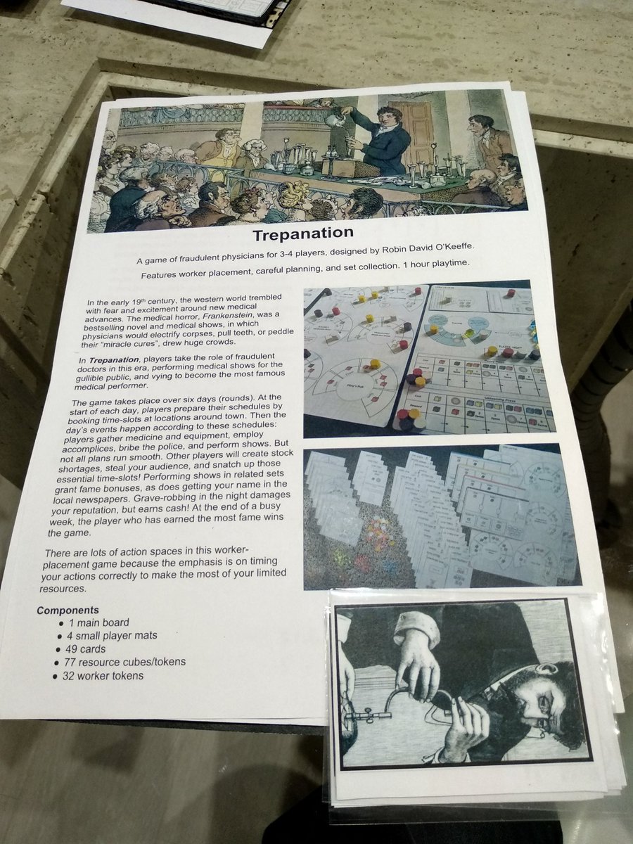 G4MES4G4MERS's tweet photo. Ayer estuvimos haciendo pruebas de #Trepanation de Robin David. Han surgido nuevas ideas y hemos descartado alguna. Ya tenemos ganas de someterlo a "playtesters". 😀 #Juegosdemesa https://t.co/VkxLn7yV2v