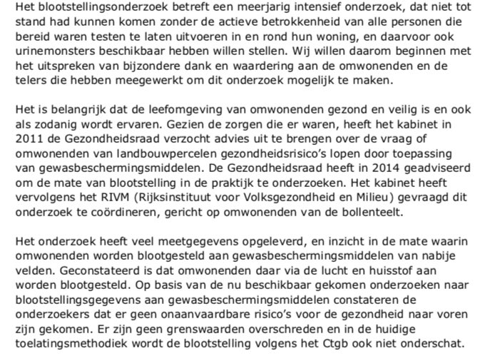 andrehoogendijk's tweet photo. Goed nieuws voor alle betrokkenen!

Onderzoek naar blootstelling van omwonenden laat zien, volgens RIVM, Ctgb, LNV en IenW:
✅ geen risico’s voor gezondheid
✅ alle metingen beneden grenswaarden
✅ blootstelling 10 tot 1000 keer lager dan berekend

Lees 👇
https://t.co/ABxivp6Vda https://t.co/GVUaxbrGLU