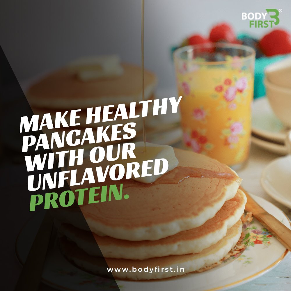 BodyFirstWellne's tweet photo. Make yummy protein-rich pancakes with our unflavoured protein. Make your breakfast healthier and tastier with BodyFirst.
Learn more about protein - https://t.co/ObhrgWL43M
#panckae #protein #health #fitness #healthyfood #workout #supplement #Breakfast #mybodyfirst https://t.co/1tQiYCE3Id