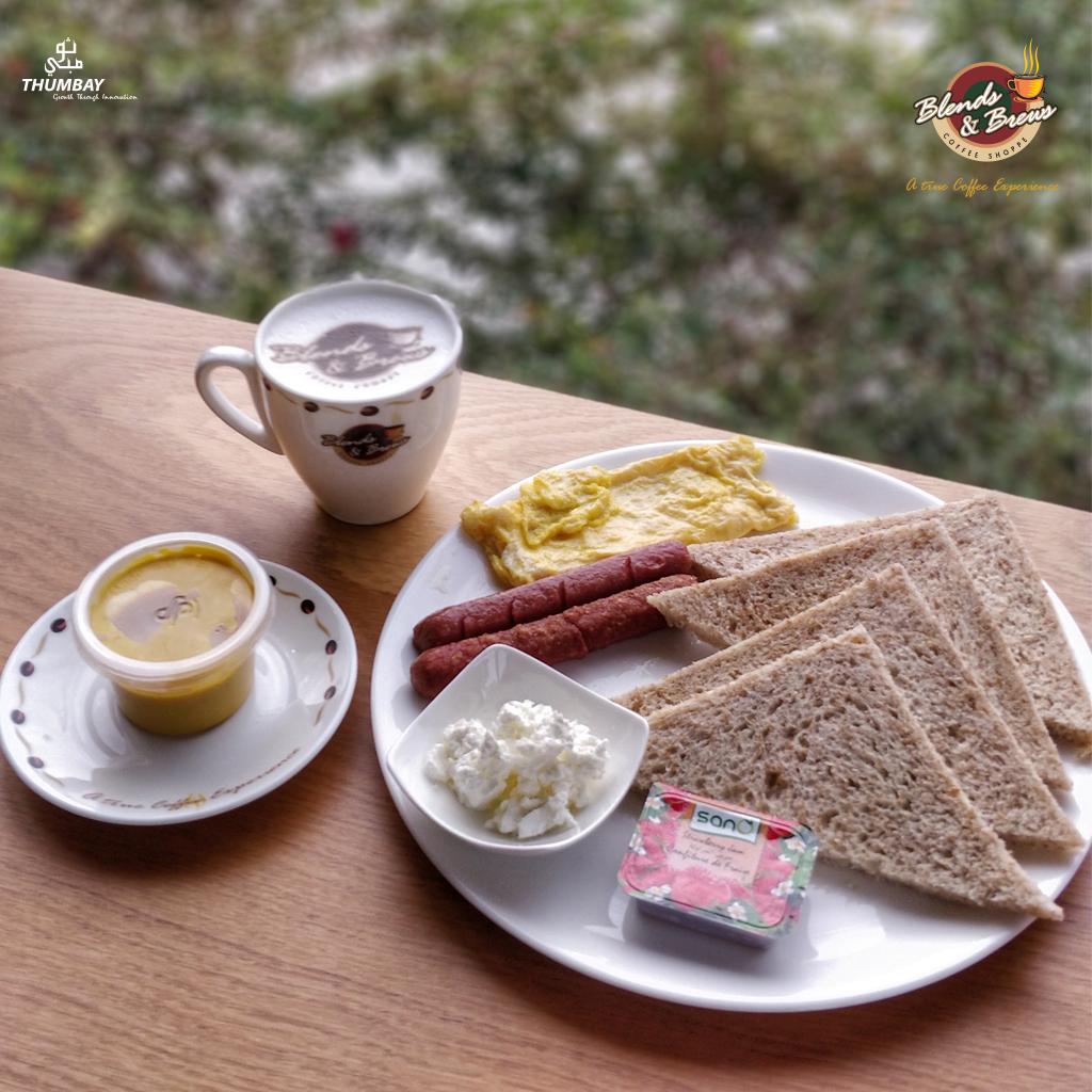 blendsandbrews's tweet photo. Have you tried our English Breakfast yet? Our traditional English Breakfast with buttered toast, well-cooked sausages, and appealing fluffy omelette is a classic option to kick start your day.

#BlendsandBrews #EnglishBreakfast #Cafe #HealthyBreakfast #Morning #healthyfood #food https://t.co/S2QHj8DwaF