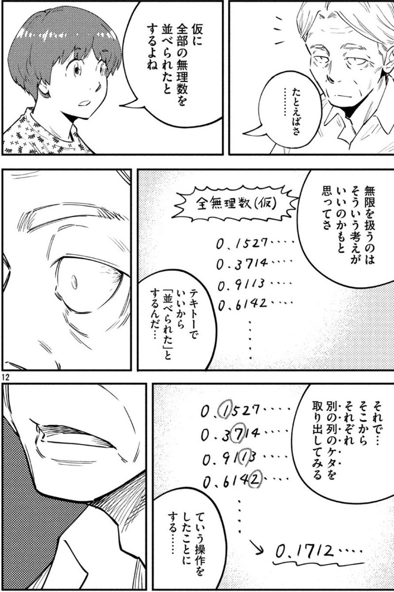 めかじき Na Twitteru 今週の はじめアルゴリズム 三原和人 は 小学生のはじめ君がカントールの対角線論法を自力で編み出して 指導者ウチダが鼻血を吹き出す話