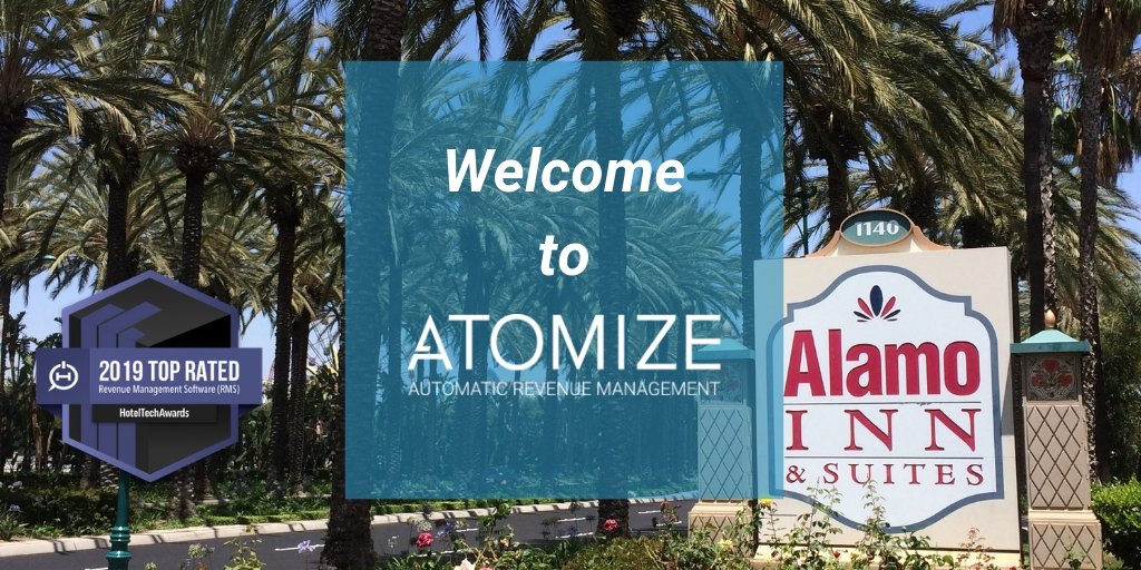 Atomize_RMS's tweet image. The Alamo Inn &amp;amp; Suites in Anaheim, California have chosen Atomize to automate and dynamically set their prices for their rooms.
This is thanks to our seamless 2-way integration with @ClockSoftware PMS.

Welcome onboard!