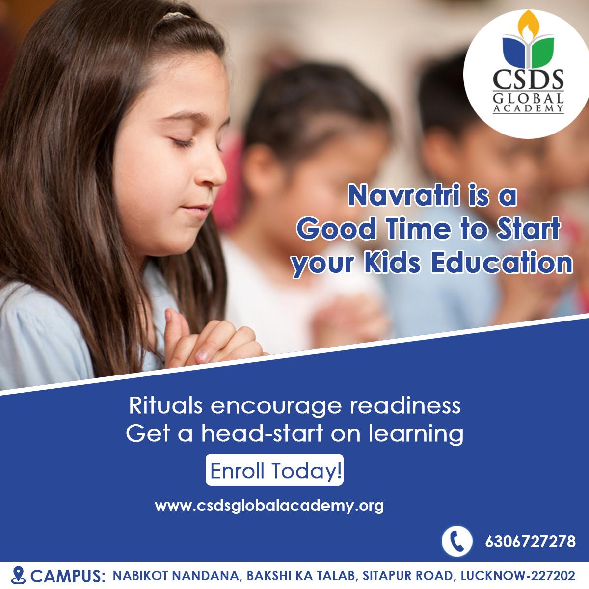 Rituals Encourage Readiness,
Get a head-start on learning.
Admissions Open for Class
Nursery - 3rd

Contact No:- +91 6306727278
Visit: csdsglobalacademy.org 
#InternationalSchool #InnovativeFacilities #NurserySchool #kids #nursery #child #Craft #Education #Children #School