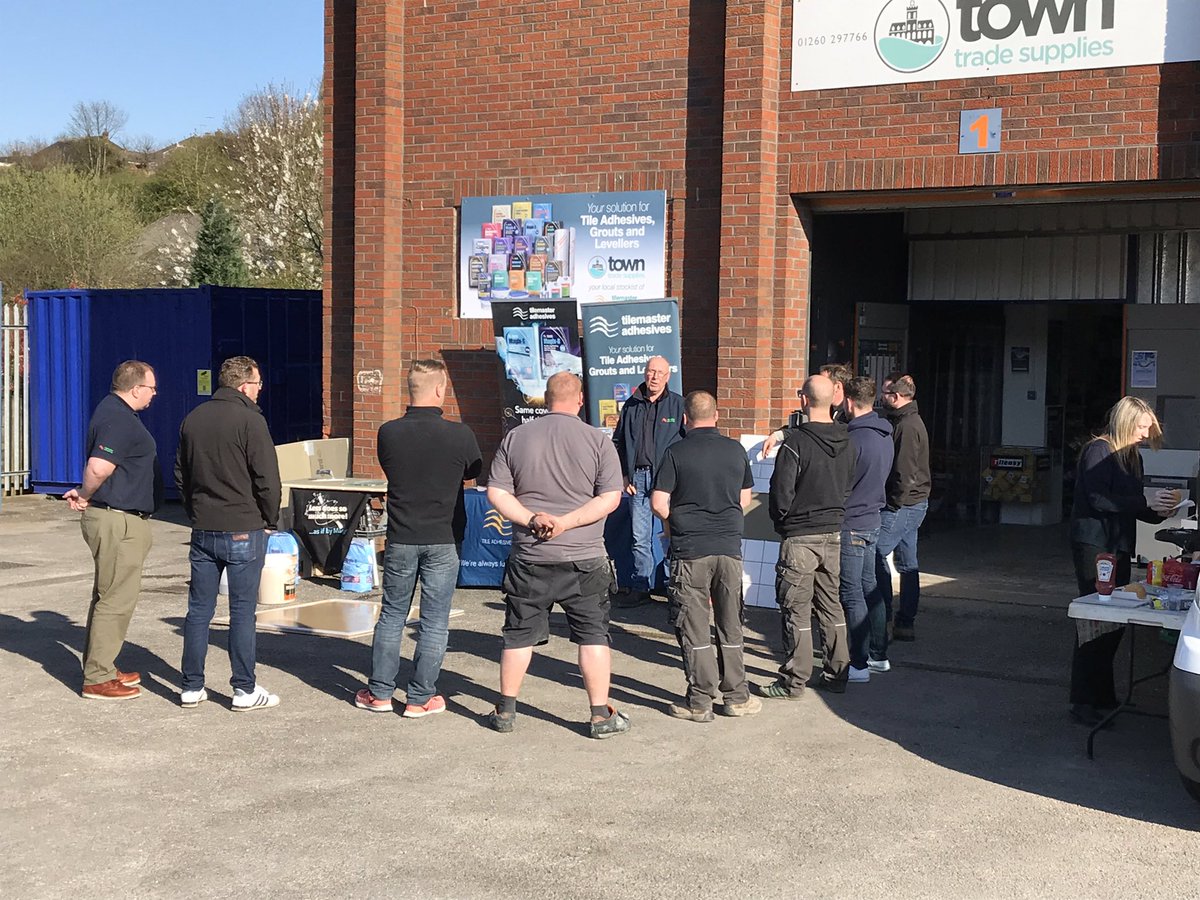 A big thank you to <a href="/TownBathrooms/">Town bathrooms</a>  <a href="/leightrigg/">leightrigg</a> for a great <a href="/tilemasteradhes/">Tilemaster Adhesives</a> trade evening. Hope the guys enjoyed the demo’s and giveaways. Look forward to seeing you all again soon.