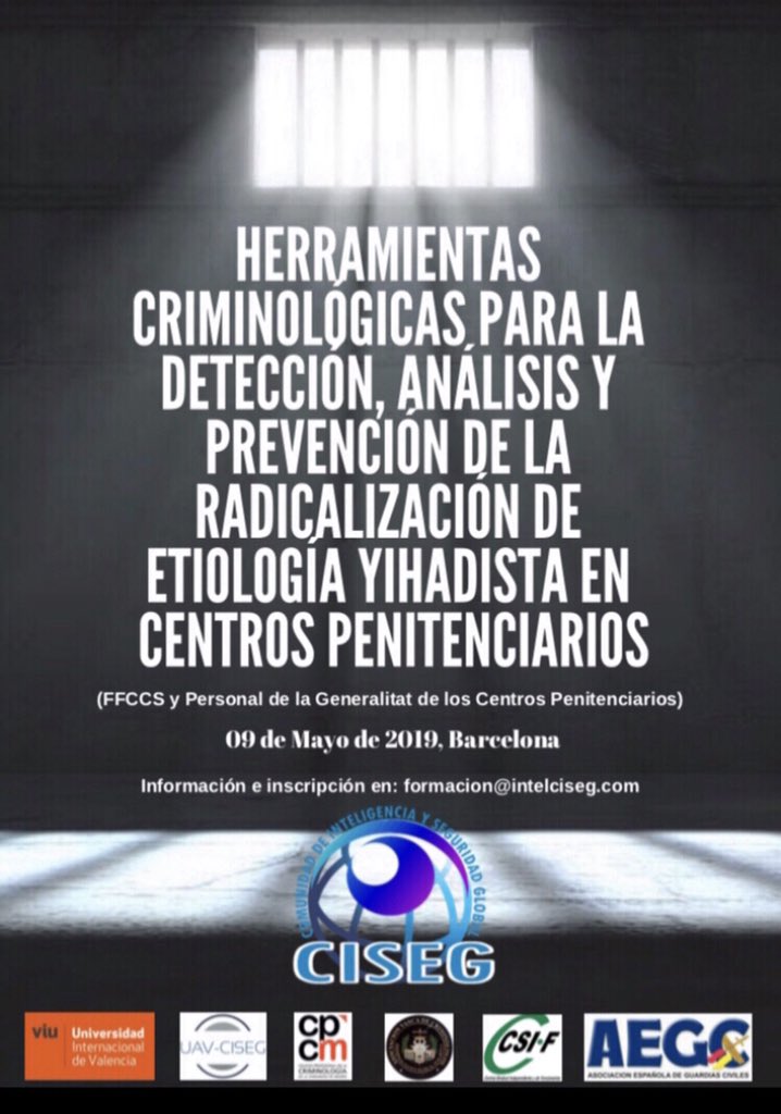 intelsegglobal's tweet photo. Driss ElGanbouri @drissganbouri, doctor en Ciencias de las Religiones, experto en terrorismo yihadista y colaborador de @intelsegglobal , uno de los Ponentes del proximo 9 Mayo en Barcelona.Ponencia sobre ideologia en prision y presentación de si Libro “cara a cara con el diablo” https://t.co/nGemYgGyVI