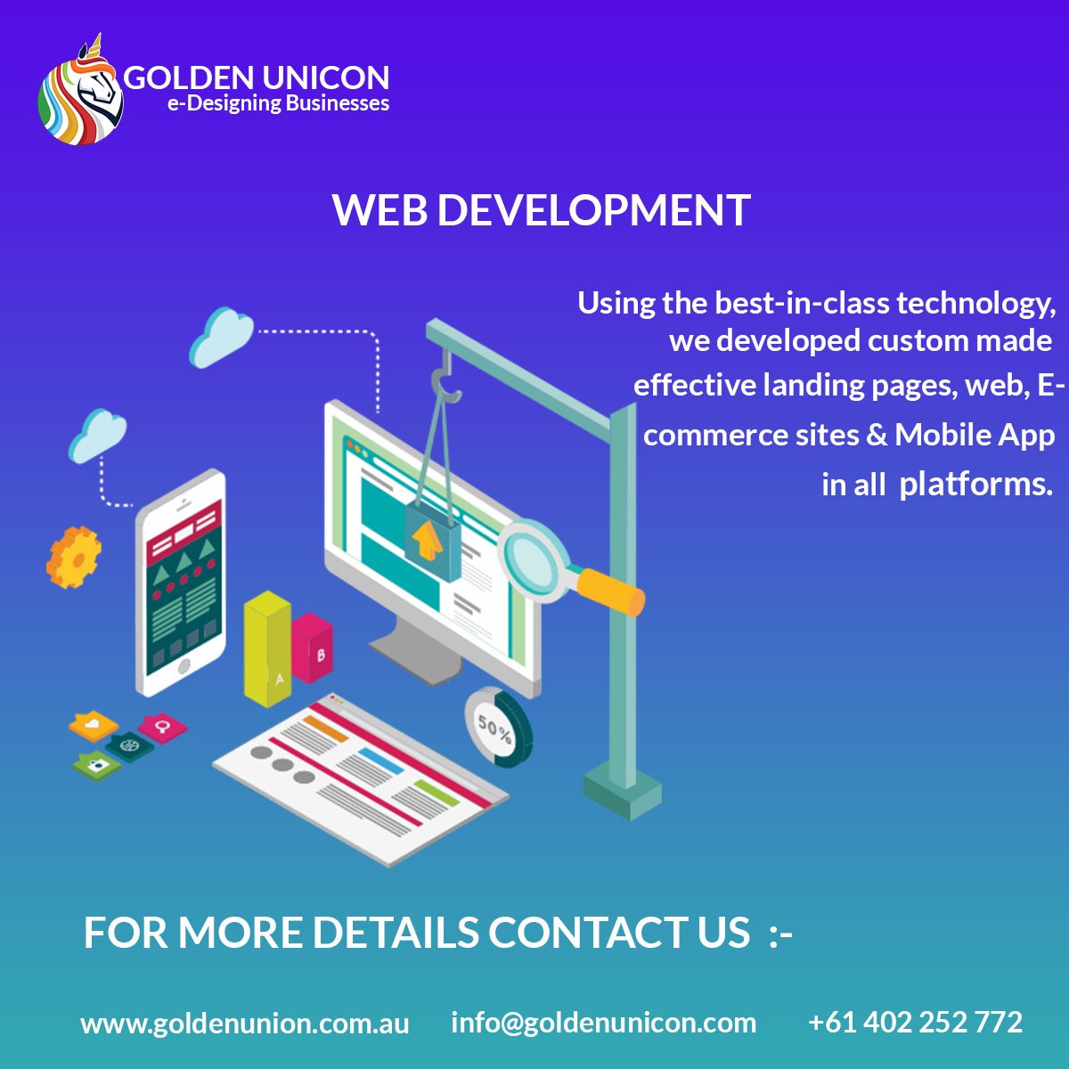 gu_australia's tweet photo. Wanna Grow your Business World Wide?
Then What Are You Waiting For?
Develop A Professional Website For Your Business.

To know more: https://t.co/BlDXDRuCR4

#website #design #develop #inclasstechnology #effectivelandingpages #ecommercesites #mobileapps #websitedevelopment https://t.co/DSnAJ3Qu68