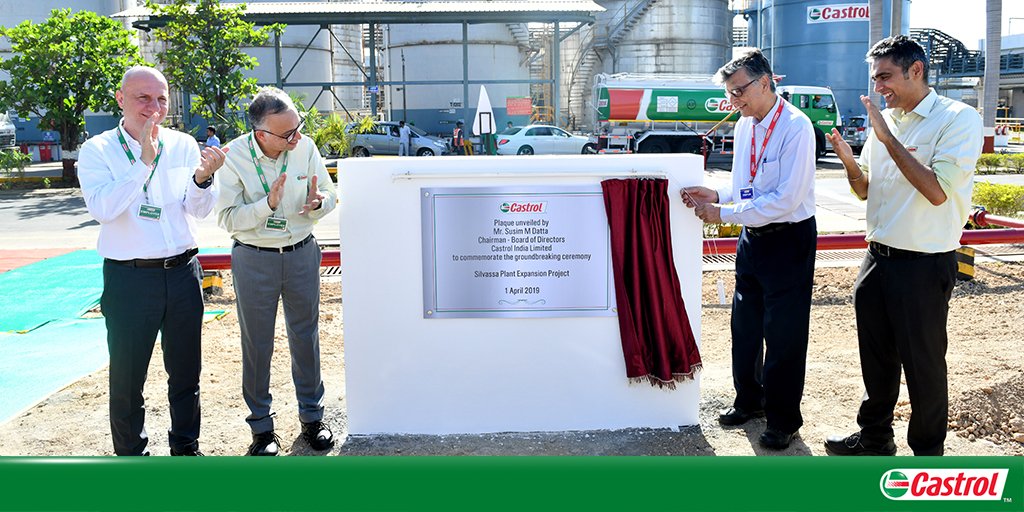 Castrol_India's tweet photo. In line with Castrol India’s strategic agenda to drive #growth and be
future-ready, the Board of Directors flags off the expansion project for its
Silvassa plant. 

A few moments from the groundbreaking ceremony. https://t.co/E7M93gZa7D