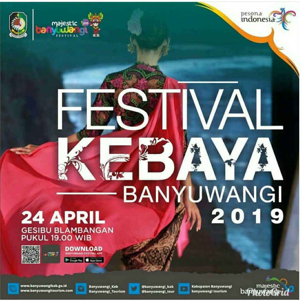 FESTIVAL KEBAYA BANYUWANGI : Pemerintah Kabupaten Banyuwangi kembali menggelar peragaan busana tingkat nasional. Event tahunan yg diberi label Festival Kebaya Banyuwangi itu bakal dihelat tanggal 24 April 2019 di Gelanggang Seni Budaya(Gesibu) Blambangan
<a href="/AzwarAnas_A3/">Abdullah Azwar Anas</a> 
<a href="/ipukfdani/">DaniAzwarAnas</a>