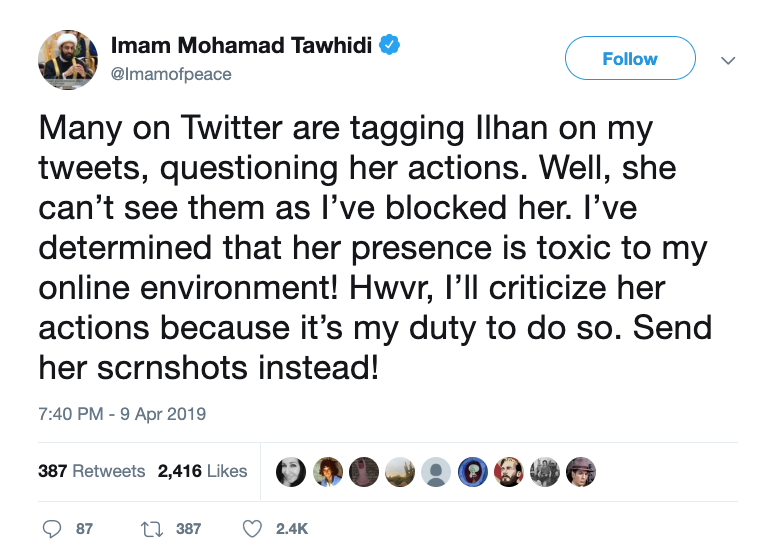 And he's proud to have been the one who sparked the latest reprehensible smear campaign. He is also actively encouraging others to assist in harassing her.