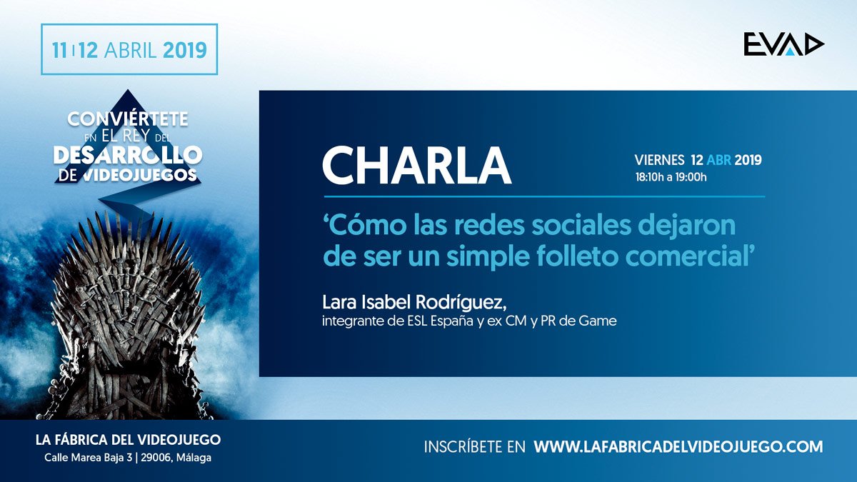 PoloDigitalMLG's tweet photo. Hoy y mañana 11-12 abril Jornada puertas abiertas en @LaFabricaVJ:
⚔ La brecha de género en los videojuegos 
🎚 Cómo las redes dejaron de ser un folleto comercial
🛡 Marketing en Videojuegos 
🕍 Talleres gratuitos Modelado 3D y #Unity
Reserva tu plaza 👉 https://t.co/r2tJg1UAHT https://t.co/2IEWfIOGfa