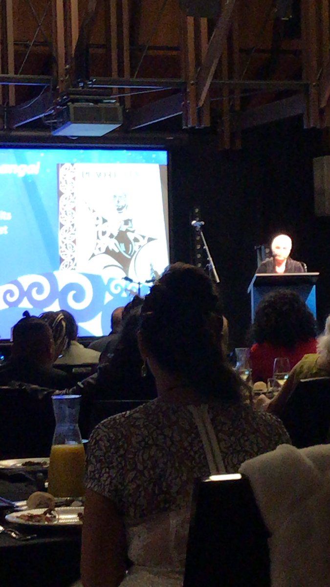 Dame Tariana Turia speaking about the importance of whānau ora <a href="/TePutahitanga1/">Te Putahitanga</a> symposium dinner back at the Limes Room.