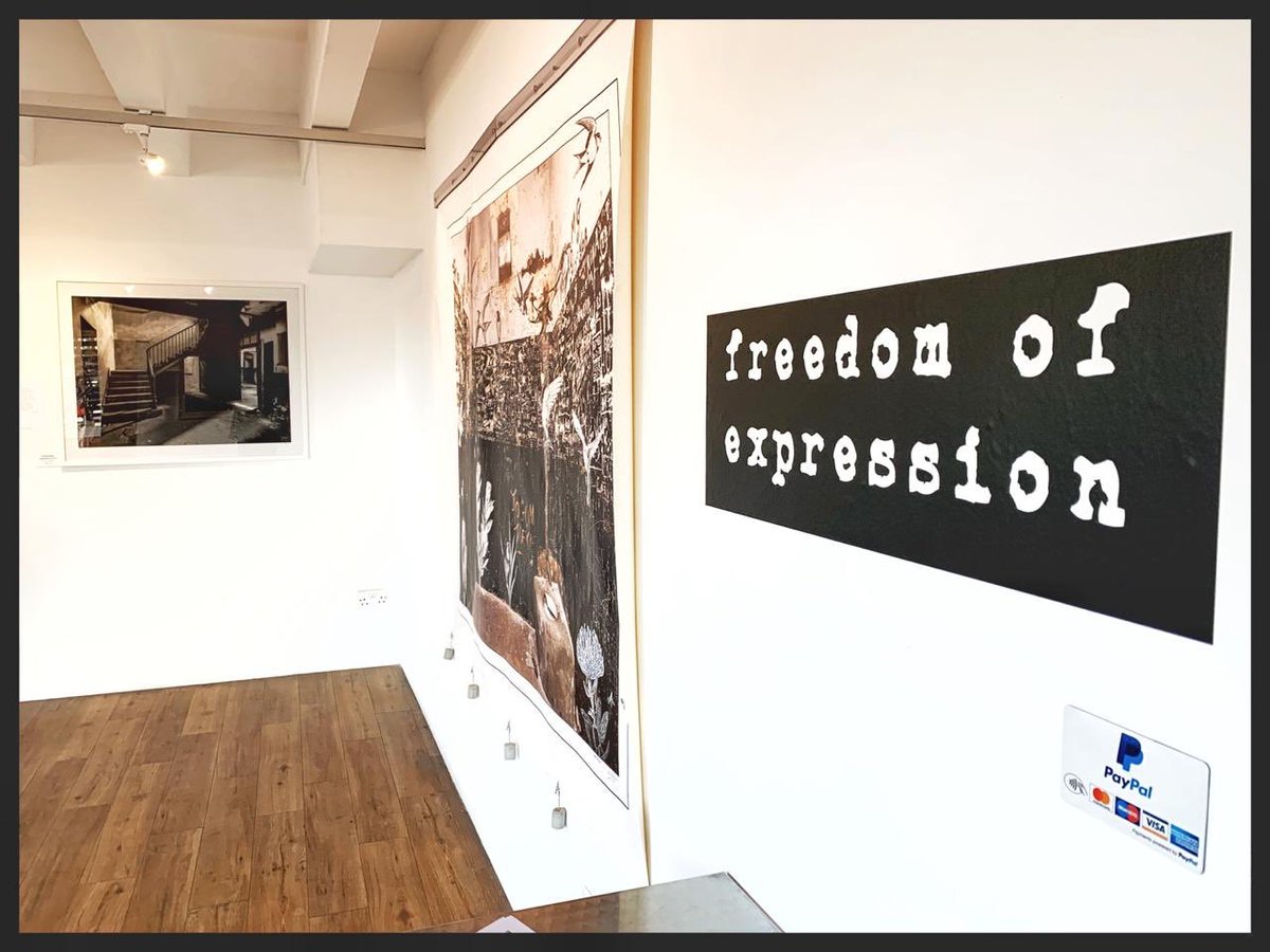 danejeremyhurst's tweet photo. The ‘Freedom of Expression’ exhibition is now fully open! Tune in for the Facebook live stream this evening at 6.45pm UK | 7.45pm SA time. @karl_schoemaker @movingassembly @LyricL @OxoTowerWharf #southafrica #movingassembly #london  https://t.co/22Id9kqQbJ https://t.co/f69hvz9WDA