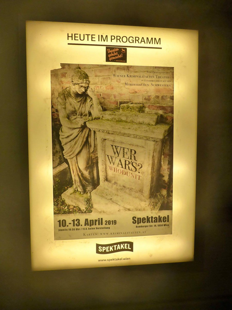 morderische's tweet image. #Premiere erste Bilder #Werwars #Whodunit #WienerKriminalitaetentheater zeigt Texte der @MSchwestern im #Theater #Cafe #Spektakel - ein voller #Erfolg - noch diesen Freitag und Samstag 19:30, Hamburgerstraße 14 #wienliebe #U4 Kettenbrückengasse
