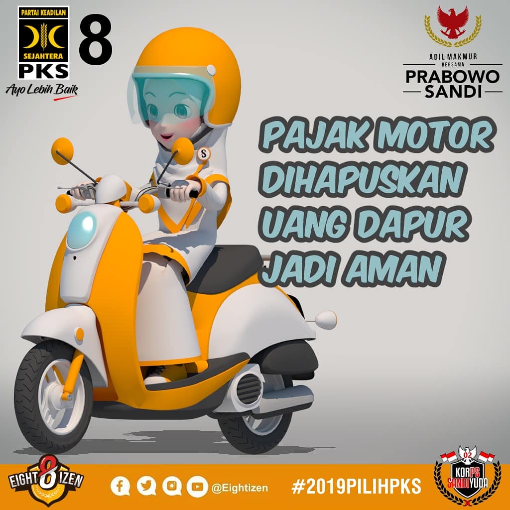 Waaah udah H-6 nih sudah punya pilihan belum??? Apa nih pilihan kalian?
.
.
☑️ Tag 8 temen mu ya. Ayo gunakan hak pilihmu 😎
.
. 
#pks #eightizen #hangatbersahabat #baikbareng #ayolebihbaik  #2019presidenbaru #prabowosandi2019 #pemudahijrah #simseumurhidup #pajakmotordihapus