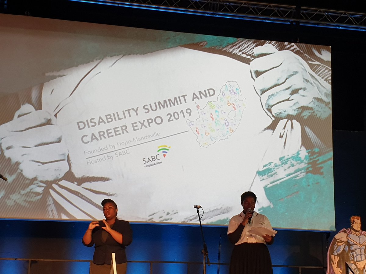 SABCFoundation's tweet photo. @SABCPortal 
@LesediFM 
@Ntombi_Phiri 

It's going to be an amazing day 
@SABCFoundation Disability Summit and Career Expo 2019 https://t.co/aTj9aqhJHi