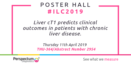 PerspectumGroup's tweet image. Take a look at our poster at #ILC2019 (THU-364) ‘Liver cT1 predicts clinical outcomes in patients with chronic liver disease’  program.m-anage.com/ProgramSearch/… #multiparametric #mri