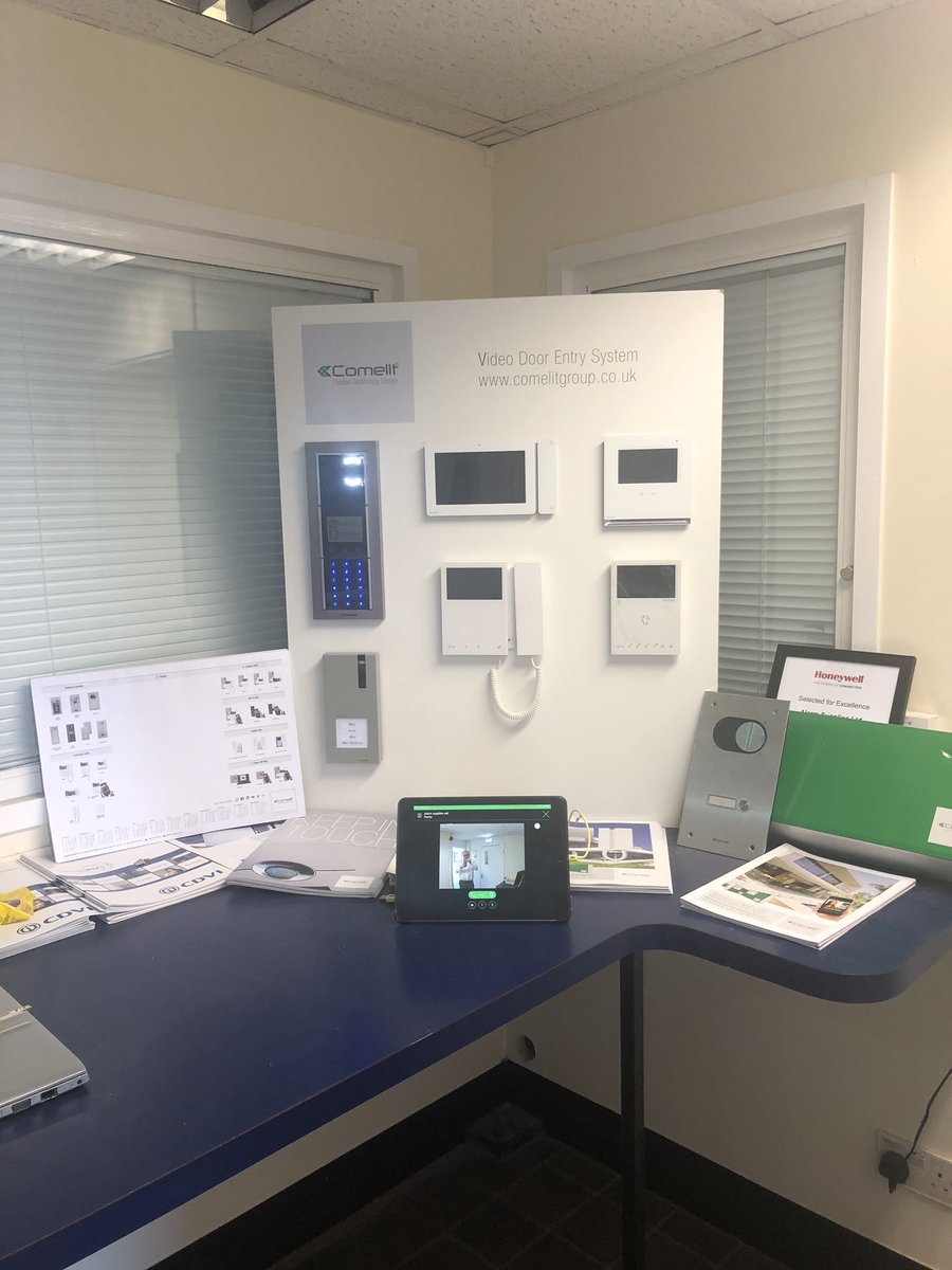 All set up at Alarm Supplies Edinburgh for open morning showing Door Entry range and new products @ComelitUK @AlarmSupplies_B #Switch #DoorEntrySystems