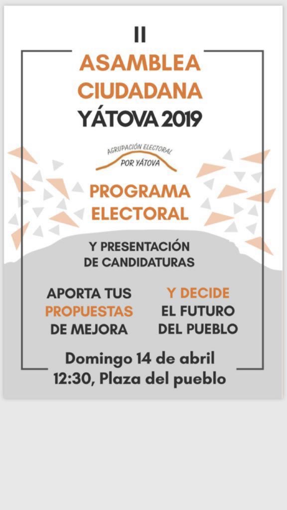 AepYatova's tweet photo. #AEPY #Yátova Asamblea Ciudadana
@radiobunyol @ayto_yatova @jorginagp @hoyunclick @CVI_V3 @yatova1974 https://t.co/duxrgb31YJ