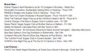 LondonPopups's tweet photo. The weekly newsletter is out - the best pop-ups in London, usefully listed day by day, Thursday to Thursday --> https://t.co/lyKHlgcOlA Lots of new ones this week - and one 'last chance' https://t.co/3DcpVnTWh5