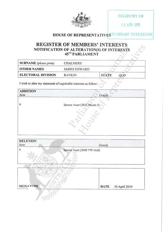 New page detected on the register of Dr Jim Chalmers MP. Help make these disclosures searchable here: burntheregister.com/project/chalme…