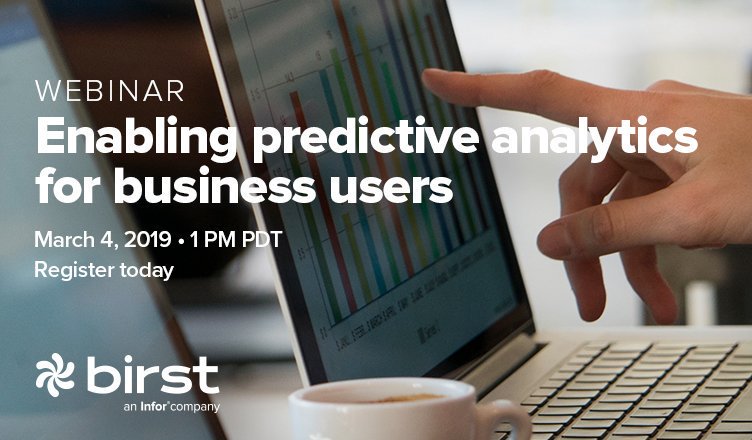 Gain a significant competitive advantage with #predictiveanalytics for business users. Watch the on demand webinar featuring Praesto Consulting #getsmartanalytics @praestouk ow.ly/Jei150lpc0G