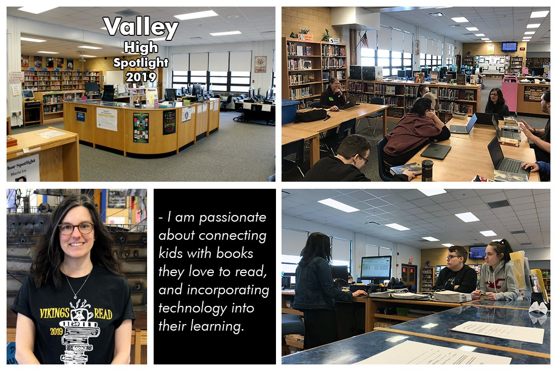 JCPSLMSDrLynn's tweet photo. Happy National Library Week/Month! Today's spotlight is Valley High! Please check out the video via the JCPSLMS YOuTube channel https://t.co/eFZ3ImMCLv
@JCPSAsstSuptTL @kids_inspire @valleyhslibrary @JCPSKY @jcpsforward @JCPS_LMS @heatherwarrell @lmsjanlan  #jcpslibraries #nlwd19 https://t.co/utWq1YhHJm