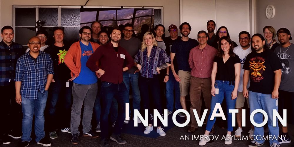 IAinnovation's tweet photo. #TBT To a great training w/ @insomniacgames + @insomniacHR! Led by the great @MattCatanzano! #YesAnd @improvasylum https://t.co/nB52Hl3sNn