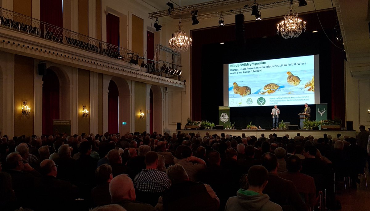 Im Kurfürstlichen Schloss #Mainz läuft das #niederwildsymposium 
Es gab Vorträge zu #Feldhase und #Rebhuhn.