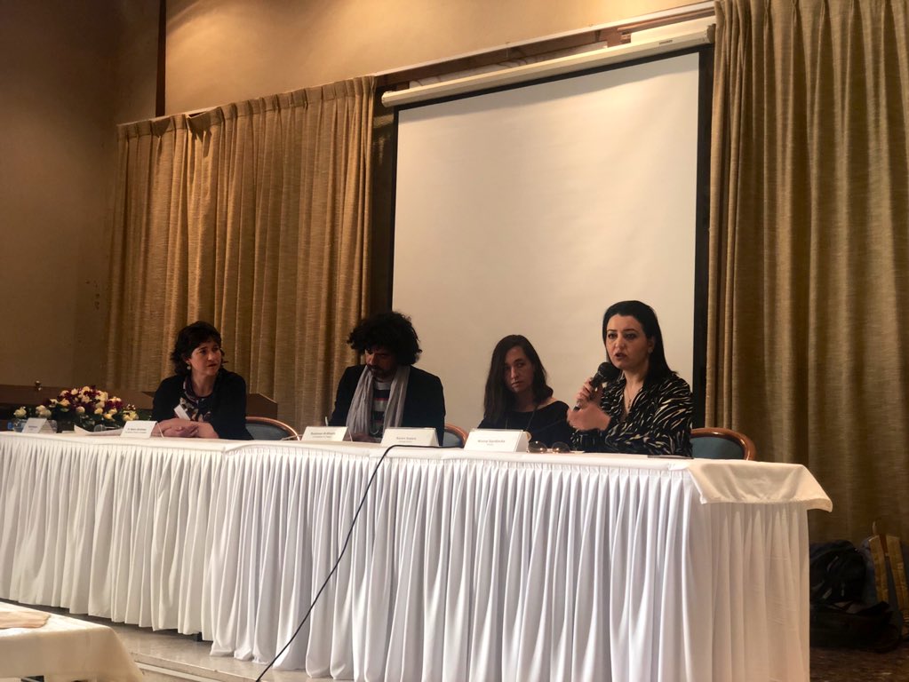 ALLMEP's tweet image. Experts and ALLMEP members from @cfpeace, @IPCRI, @Budoforpeace discuss their work building internal movements and the need for platforming within our community in our first breakout session #ActionNotReaction #ALLMEP2019