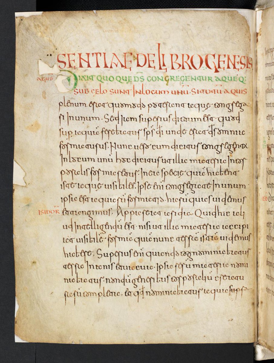 Sometime around 860 it made its way to the newly founded monastery of secular canonesses in Essen where it was used as a school text for young girls, mostly (or almost exclusively) from aristocratic families. The contents of Düss. B.3 show that they received a broad education /4