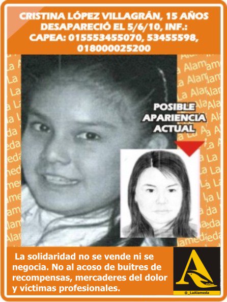 _LaAlameda's tweet photo. #Tebuscamos Cristina López Villagrán,15 años, 5/6/10 #911 #Tamaulipas https://t.co/Ztx2YUoaHq