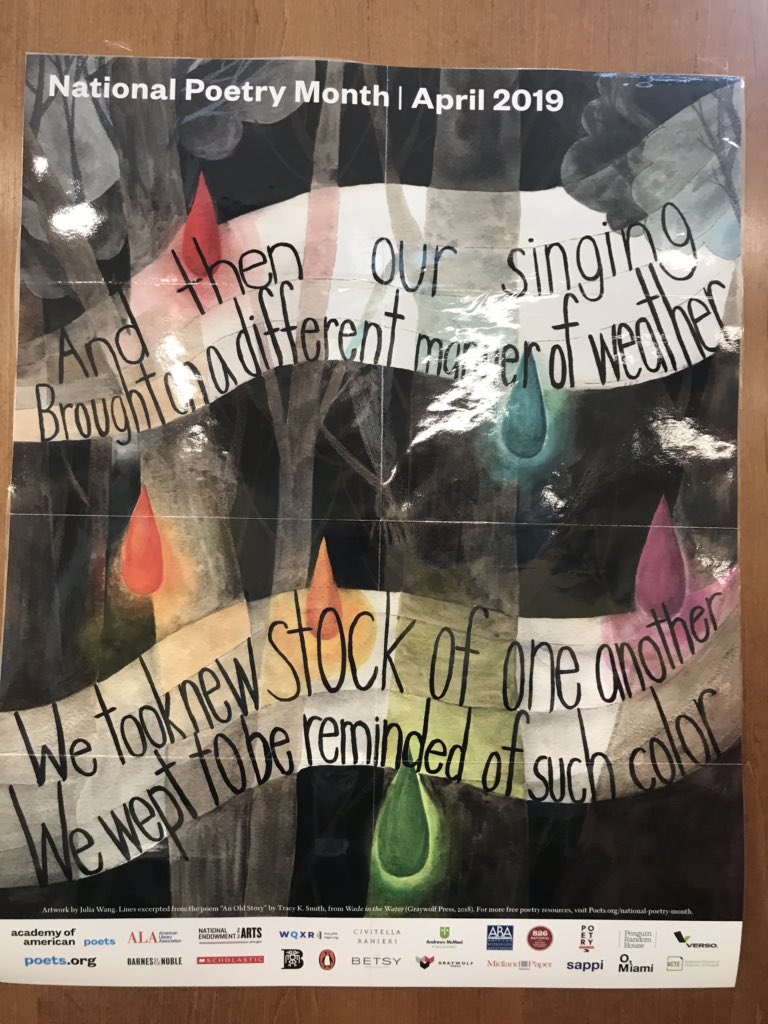 CBKreads's tweet photo. It’s #nationalpoetrymonth Have you read a poem today? @CheltenhamSD @CSDCedarbrook https://t.co/ZFNmKPPr5v