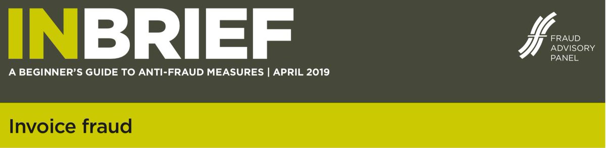 Fraud_Panel's tweet image. Invoice fraud is a widespread and well-established crime which cost UK businesses almost £93m in 2018. Here’s what to look out for. #Factsheet #InvoiceFraud fraudadvisorypanel.org/wp-content/upl…