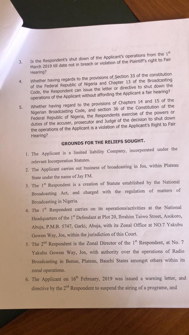 jayfmjos's tweet photo. PRESS RELEASE
11th April, 2019
NATIONAL BROADCASTING COMMISSION MUST FREE ITSELF FROM POLITICAL MANIPULATION
https://t.co/CL723CSFDP
#istandwithjayfm #FreePress @SaharaReporters @channelstv @nbcgovng @StateDeptDSS @NGRPresident @UKinNigeria @USEmbassyAbuja @Clintongee @MangnaYW https://t.co/09TXy9pkUQ