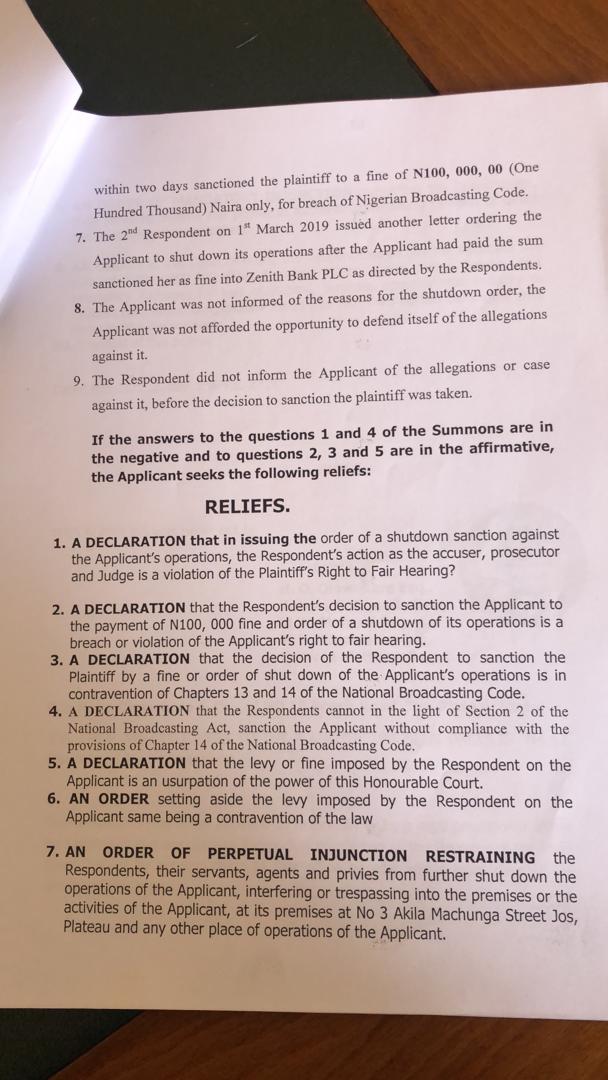 jayfmjos's tweet photo. PRESS RELEASE
11th April, 2019
NATIONAL BROADCASTING COMMISSION MUST FREE ITSELF FROM POLITICAL MANIPULATION
https://t.co/CL723CSFDP
#istandwithjayfm #FreePress @SaharaReporters @channelstv @nbcgovng @StateDeptDSS @NGRPresident @UKinNigeria @USEmbassyAbuja @Clintongee @MangnaYW https://t.co/09TXy9pkUQ