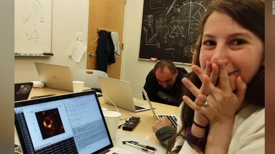 CNN's tweet photo. That image of a black hole you saw everywhere? Thank Katie Bouman for making it possible. She developed a crucial algorithm that helped devise imaging methods: https://t.co/YSJ2NGJ85m https://t.co/MsmhvSQZwA