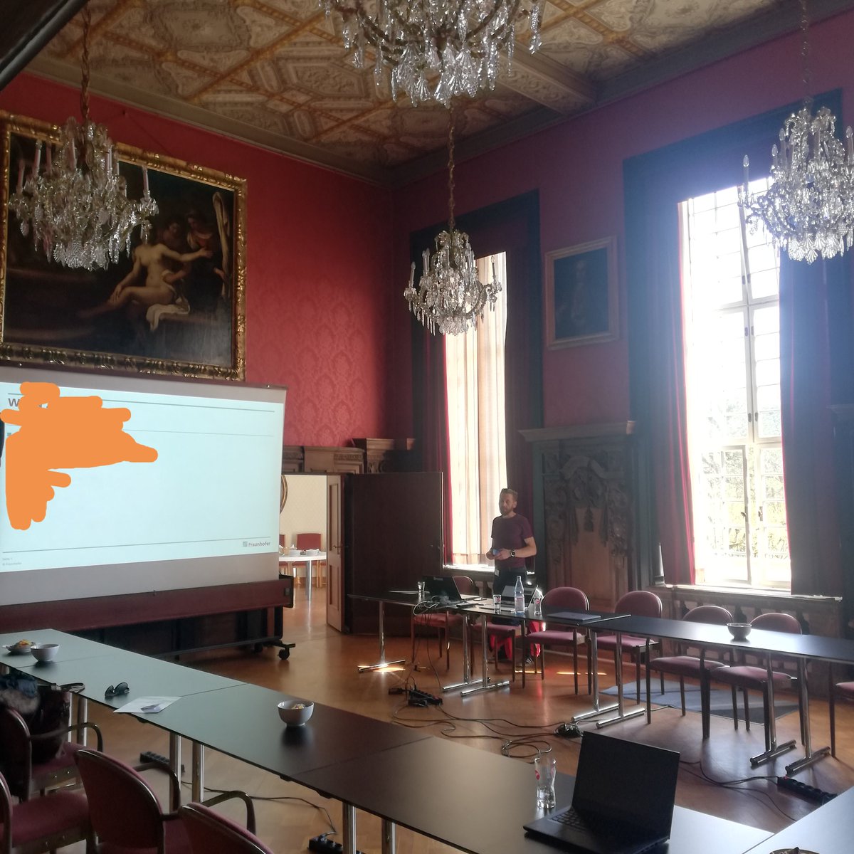 miabarta's tweet photo. German Cloudstack Meetup today @ Fraunhover-Institutzentrum Schloss Birlinghoven ...and yes...the Meetup is held in an actual castle 😁 https://t.co/qX1ambzLuh