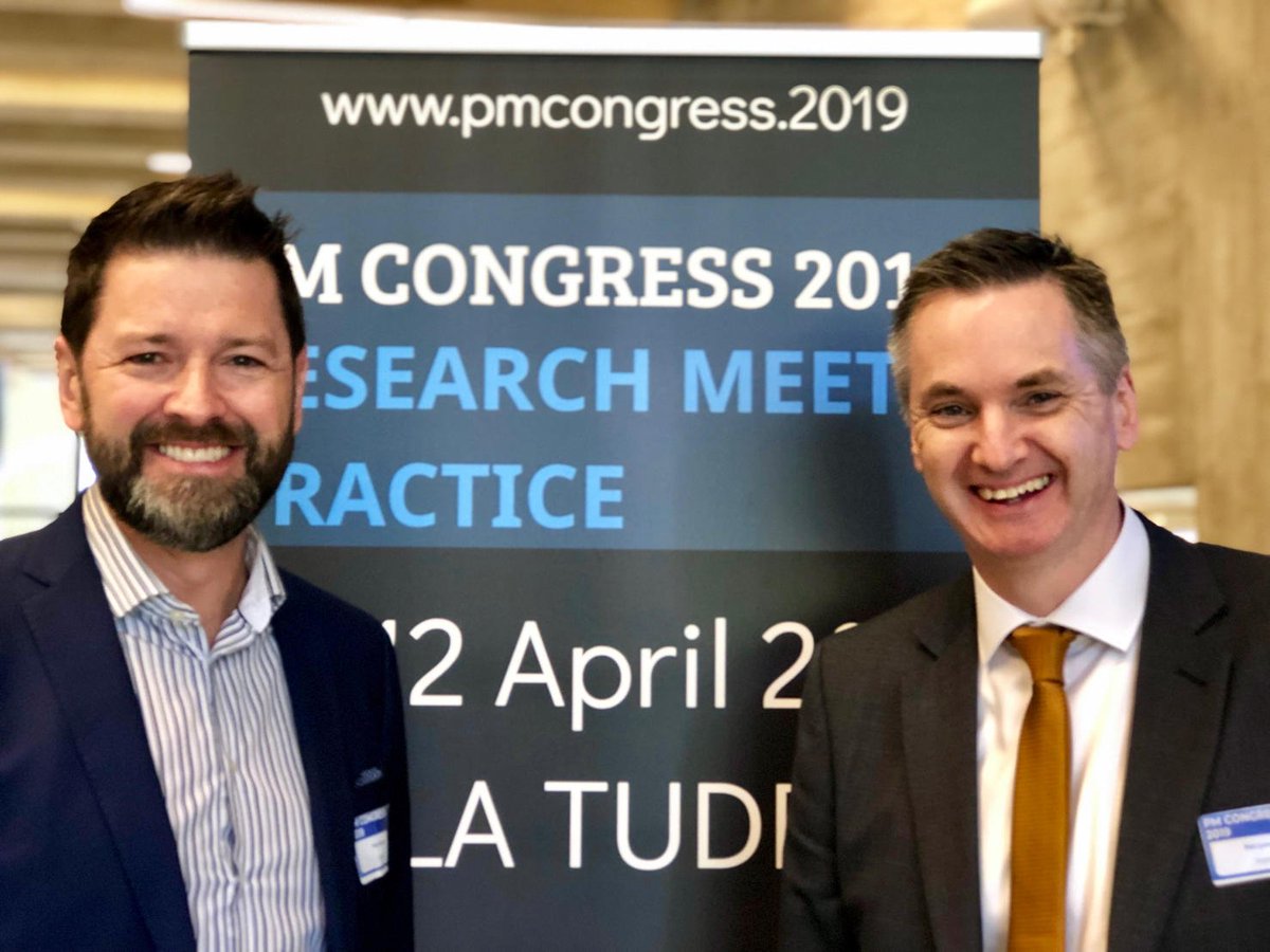 AspiraHQ's tweet photo. Excellent atmosphere at the @PmCongress2019 in Delft. @patlucey and Peter Ryan delivered an engaging talk about adopting a more people-centred #projectmanagement approach to over blockers to success. #AdaptOrDie #PMCongress2019 https://t.co/opjn7UXIQm
