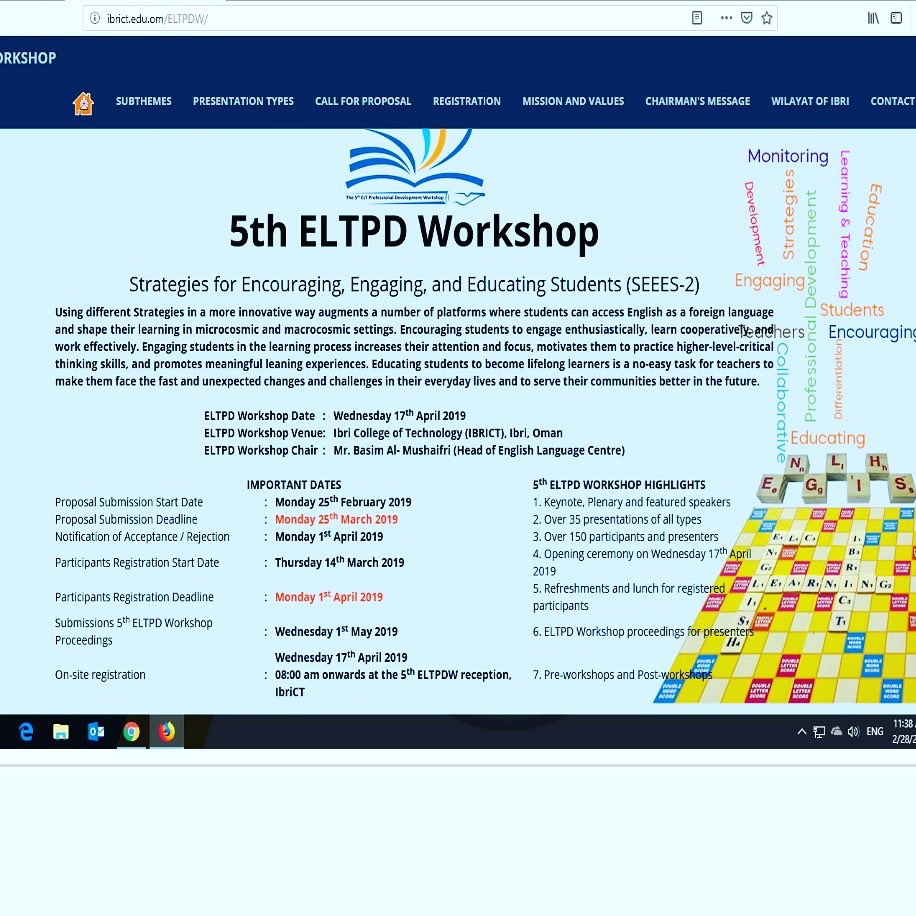 ELC_Chat2017's tweet photo. Dr Halima Benzoukh will be our plenary speaker at 5th ELTPDW April 17, 2019 https://t.co/tpNFYflEWg