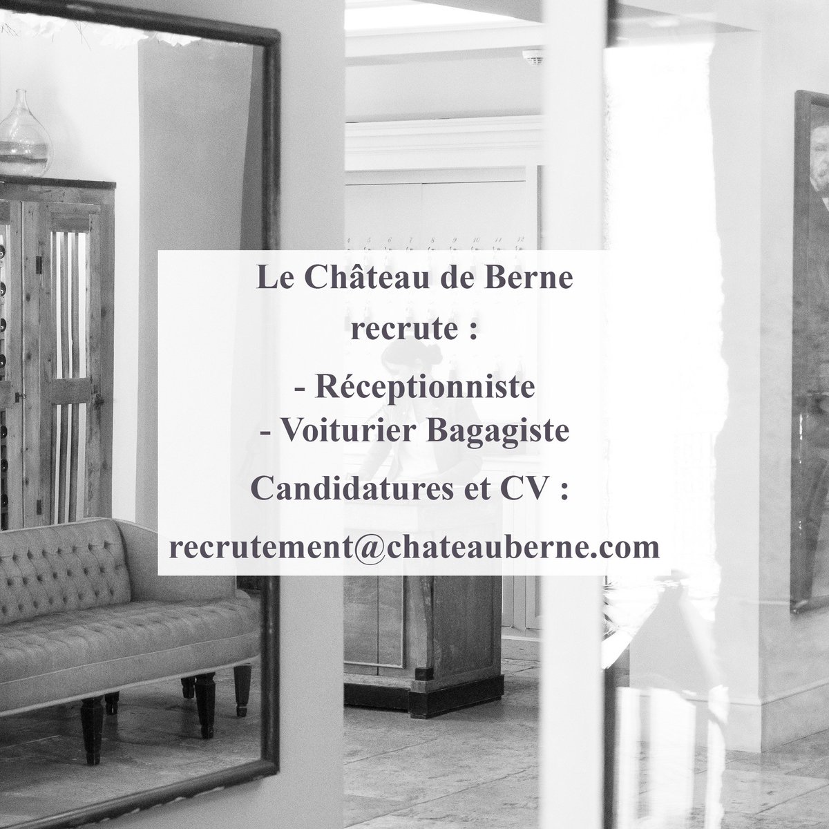 Chateau_Berne's tweet photo. Le Château de Berne recrute. Découvrez nos offres et rejoignez nos equipes. 🛎️ We're hiring. Discover our offers and join the team. - https://t.co/vwq9vLMLKI … #Offresdemploi #Recrutment #Hotellerie #Restauration https://t.co/lAvTIZEhB2