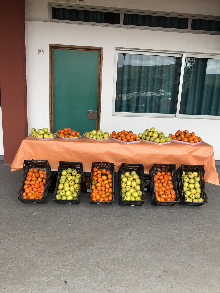 laprietopeque's tweet photo. Hoy he llevado a mi hija al cole (normalmente va en transporte escolar). Y me encontrado con esto. Fruta para que los niñ@s entre clase y clase puedan comerla. Y, oye me ha parecido muy buena idea.@JulioBasulto_DN @2PediatrasNCasa @luciapediatra https://t.co/e3xvzhLg8E
