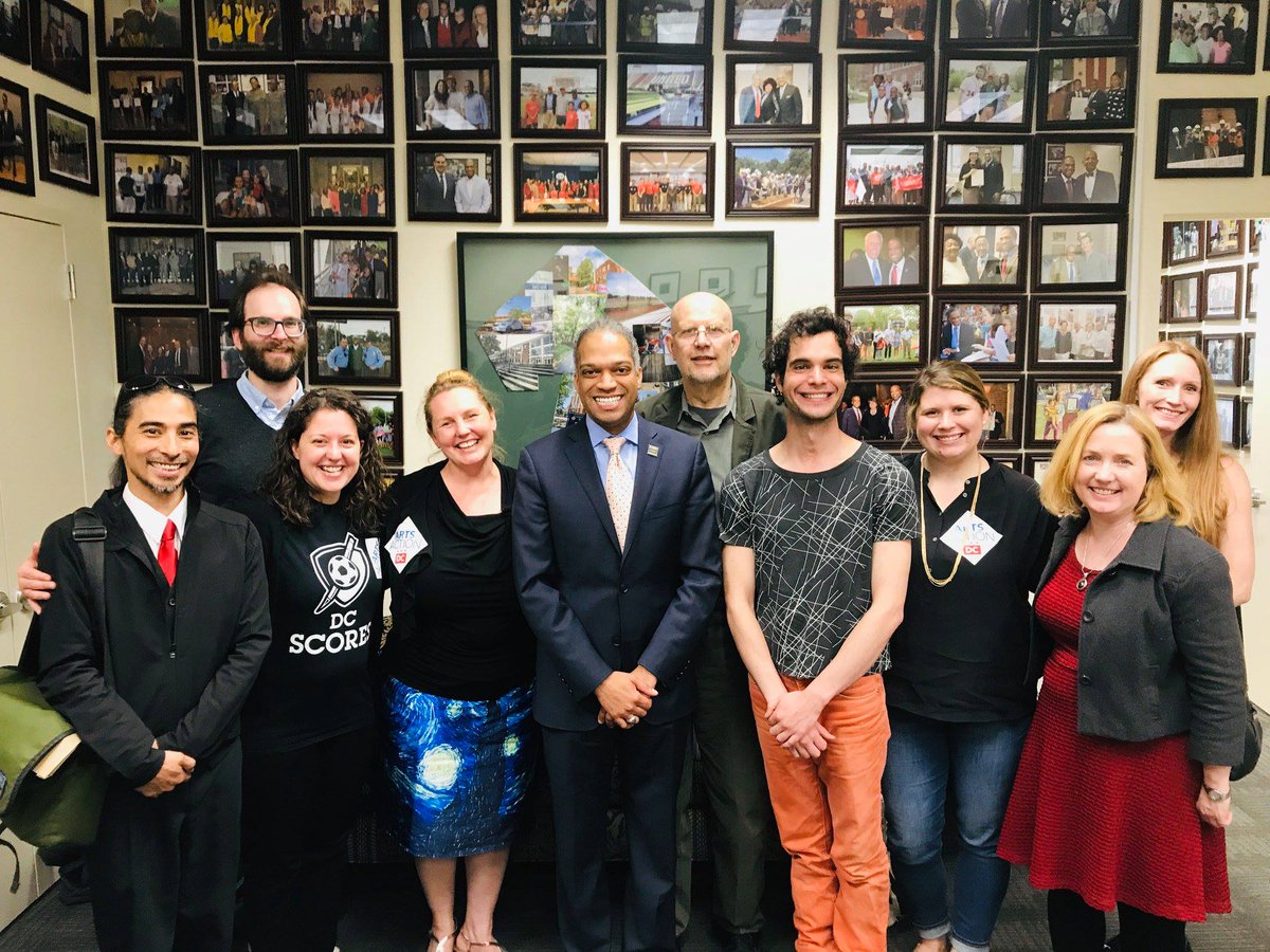 PointlessThetCo's tweet photo. Thank you for taking the time to meet with us @CMBrandonTodd.  Thank you for recognizing that the arts DO drive our economy and are a valuable asset to DC! #ArtsActionDC #pointlesstheatre #Arts4EveryChild #artsadvocacy #dcculturalplan #dedicatedDCCAHfunding https://t.co/UwxIRLf6aK