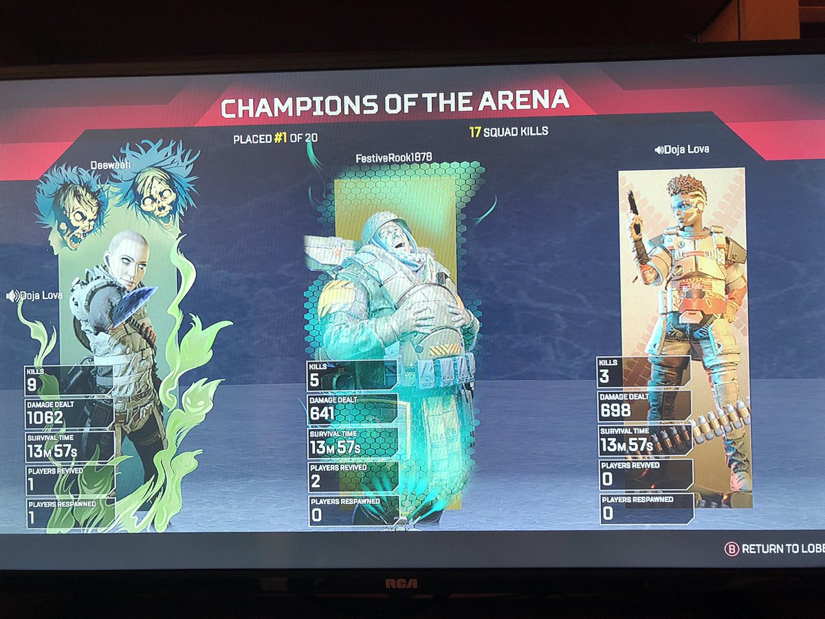 FestiveRook1878's tweet photo. First win for today. Not too shabby. #smallstreamer #Gibraltar #SmallStreamersConnect #SmallStreamerCommunity #Twitch #TwitchStreamers #ApexLegends @SupStreamers @SupStreamersRT @TeamNewBornGG https://t.co/zgR3PVty1A